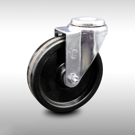 Service Caster 5 Inch SS Phenolic Wheel Swivel Bolt Hole Caster SCC-SSBH20S514-PHS